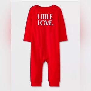 Cat & Jack Baby "LITTLE LOVE" Red Romper Various Sizes Onesie NWT